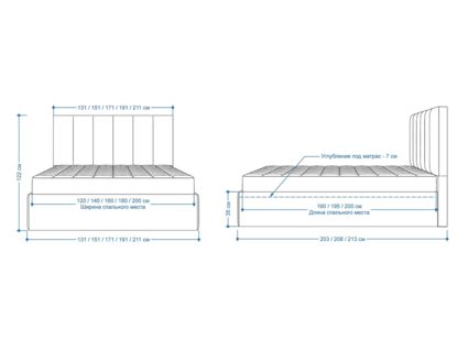 Кровать Lonax Милана велюр Dolly-1 120х195