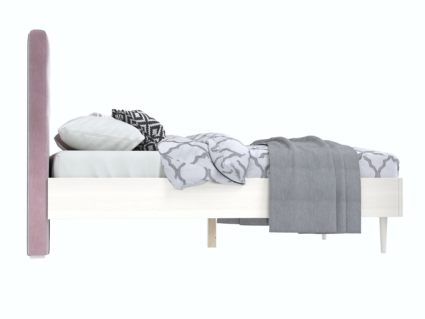 Кровать Арско Альмена Беленый дуб/Микрошеннил Frida 18 140х200