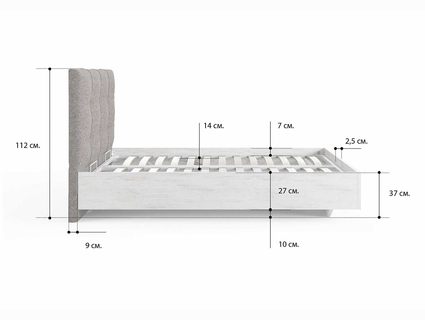 Кровать Сонум Victoria Ясмунд + Кашемир Бежевый 120х190