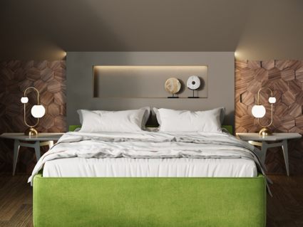 Кровать Nuvola Alba Velutto 22 (с подъемным механизмом) 160х200