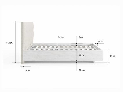 Кровать Сонум Vena Ясень Ориноко + Рогожка Льняная 160х200