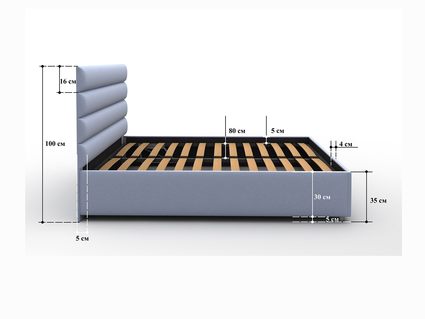 Кровать Sleeptek Premier 4 Велюр 50 (с подъемным механизмом) 256